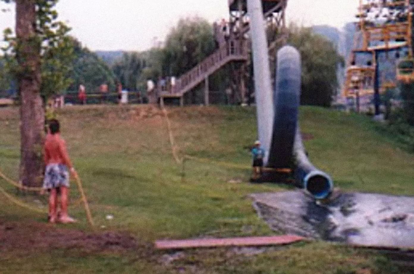 action park water slide loop